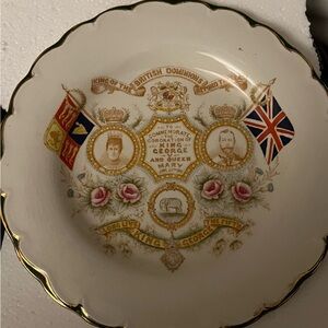 Commemorative Plate with Gold Trim